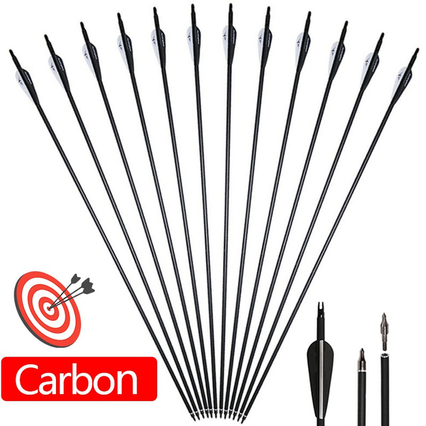 2021 New High Quality Carbon 30\\ Archery Carbon Target Arrows Hunting Arrows with Adjustable