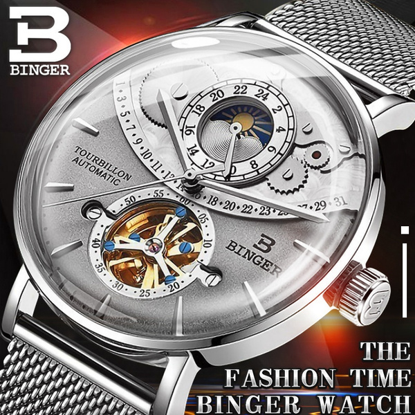 Binger Swiss Chronograph Quartz Watch Men B 1212 – Binger Store India