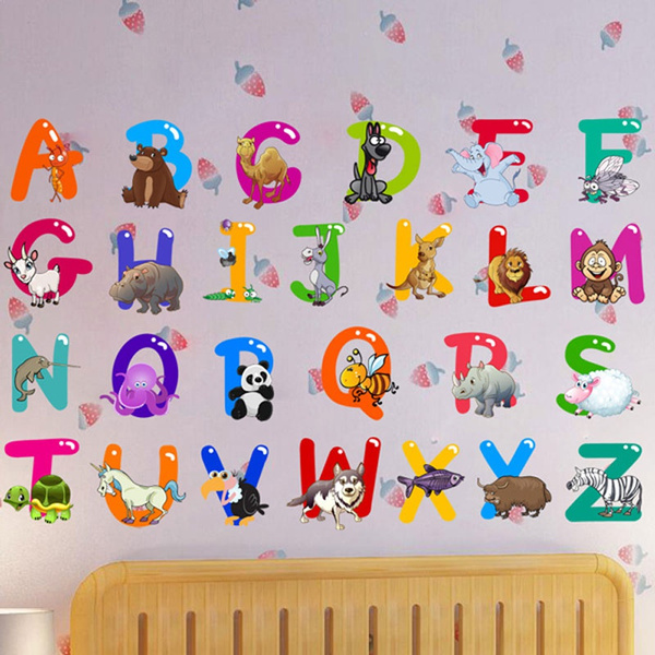 Animal Alphabet ABC Kids Wall Sticker Peel and Stick Removable