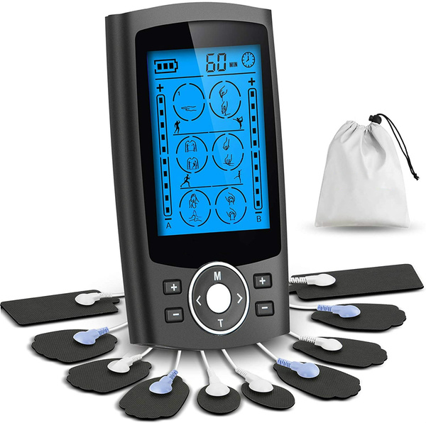 TENS Unit Muscle Stimulator for Pain Relief Therapy, Dual Channels Electronic  Pulse Massager EMS Deivce with