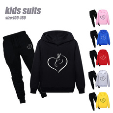 Heart, horse, hooded, kids clothes