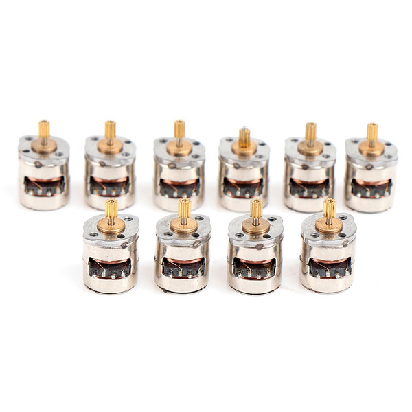 10X 8mm 2-phase 4-wire Stepper Motor Miniature Stepper with 9 Teeth Gear SmaZ8 