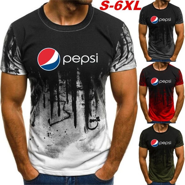 New Fashion Men's Pepsi Cola 3D Printed Camouflage T-shirts High