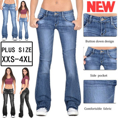 Plus Size, high waist, pants, button
