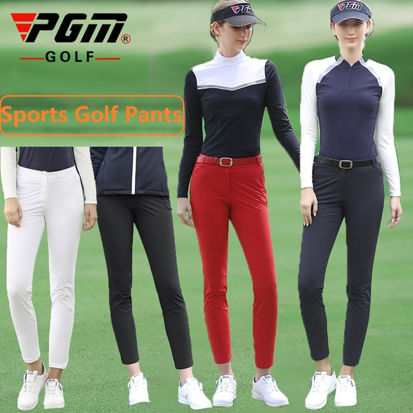 Pgm Autumn Winter Ladies Golf Pants Women High Elasticity Fashion Sport  Trousers Slim Fit Golf/Tennis Pants Warm Windproof Golf Clothing