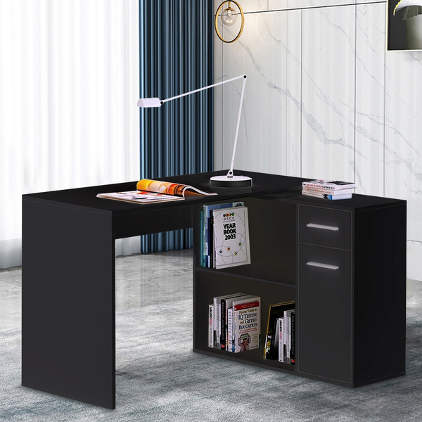 Multi-functional L-Shaped Corner Computer Desk Table Study Table PC ...
