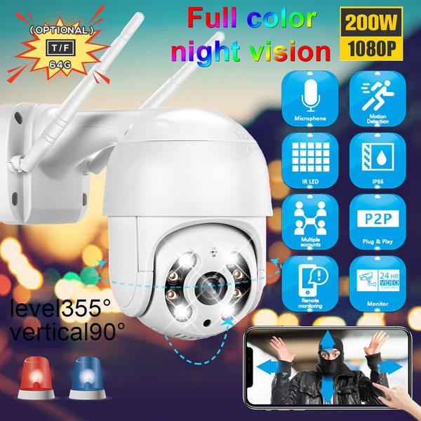 200W Pixel Wireless Outdoor Security Cameras HD 1080P Onvif WiFi IP