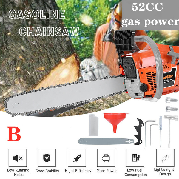 VEHPRO 20IN 58CC Gas Powered Chainsaw 2 Stroke Handed Petrol Gasoline Chain Saw 