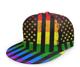 rainbow, Adjustable, snapback cap, Trucker Hats