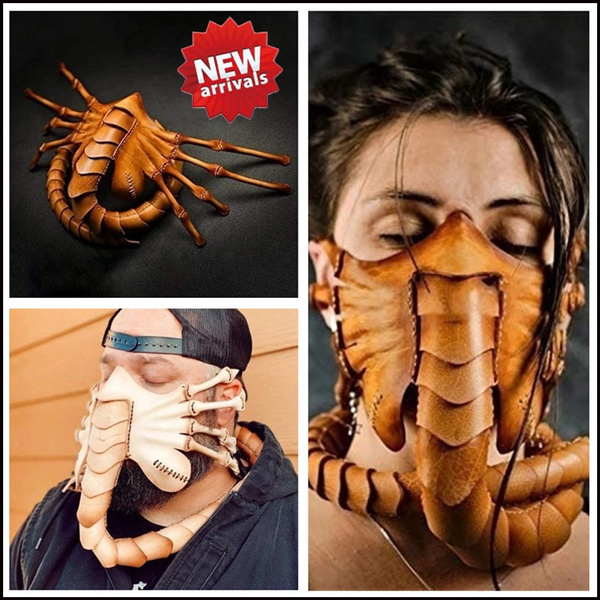 New Halloween Mask Facehugger Costume Alien Facehugger Face Mask Face
