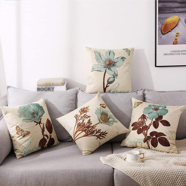18'' Fashion Butterfly Pillowcases Living Room Throw Cushion Cases Cushion Cover 