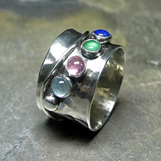 Sterling, Antique, bluetopazring, Jewelry
