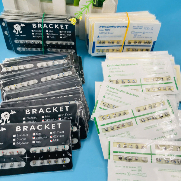 thumbnail image 2 of 10 Packs Dental Orthodontic Brackets – Mini Roth MBT .022" Slot, 3-4-5 Hooks (As Pictured) 2 of 6