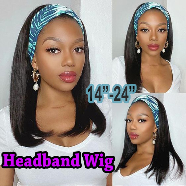 short straight headband wig