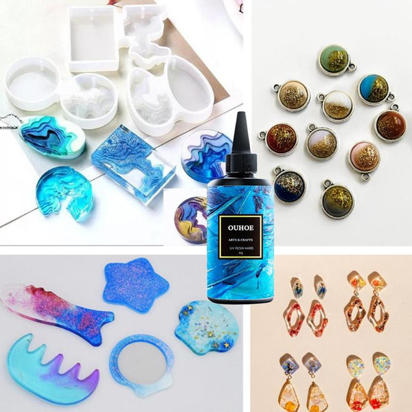 UV Resin Hard Acrylic Ultraviolet Clear Transparent Craft Jewelry