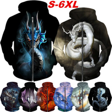 3D hoodies, Plus Size, Hoodies, dragonhoodie