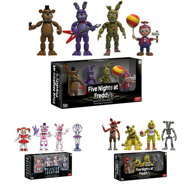 4 Pcs/set Collecting toys Five Nights at Freddy game character Garage ...