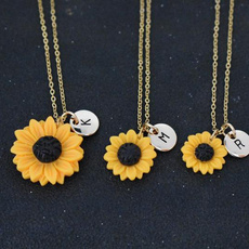 Flowers, friendshipnecklace, Jewelry, gold