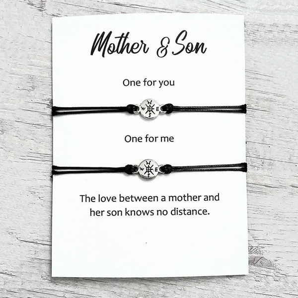 Wish Bracelet the Love Between Mother and Son Compass 