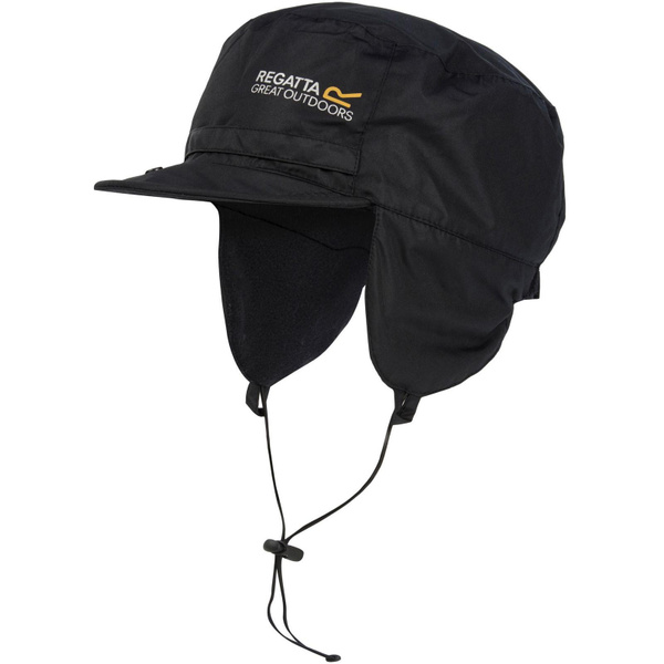 Regatta Mens Igniter Padded Waterproof Insulated Trapper Hat Black Wish