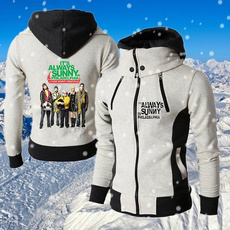 hooded, Christmas, itsalwayssunnyinphiladelphia, zipperjacket