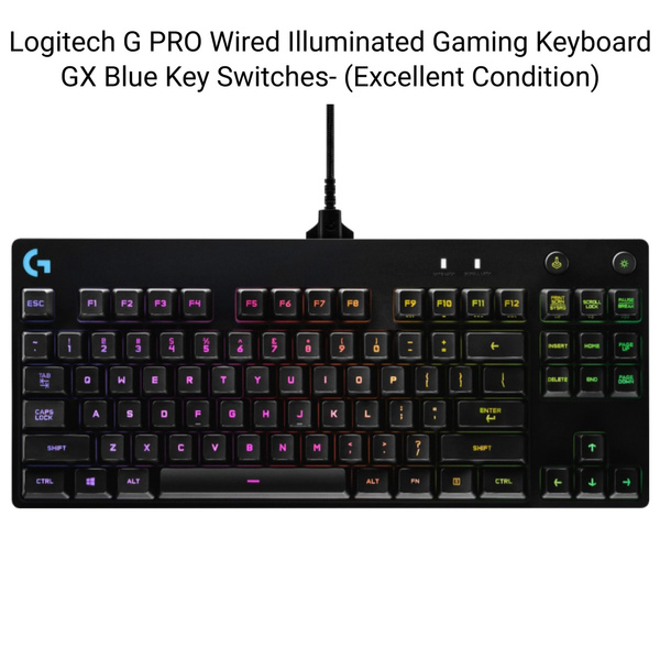 Logitech G Pro Wired Mechanical Illuminated Gaming Keyboard GX Blue