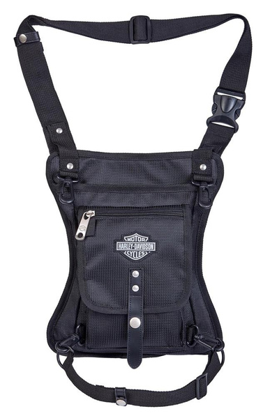 Large Harley-Davidson Black Leather Shoulder Bag