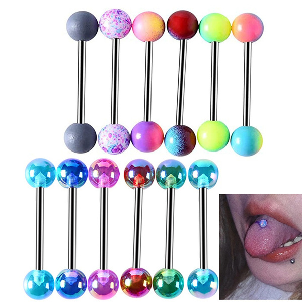 TR210 316l Surgical Steel *FBOOK ONE LIKE & F--KBOOK* Tongue Ring