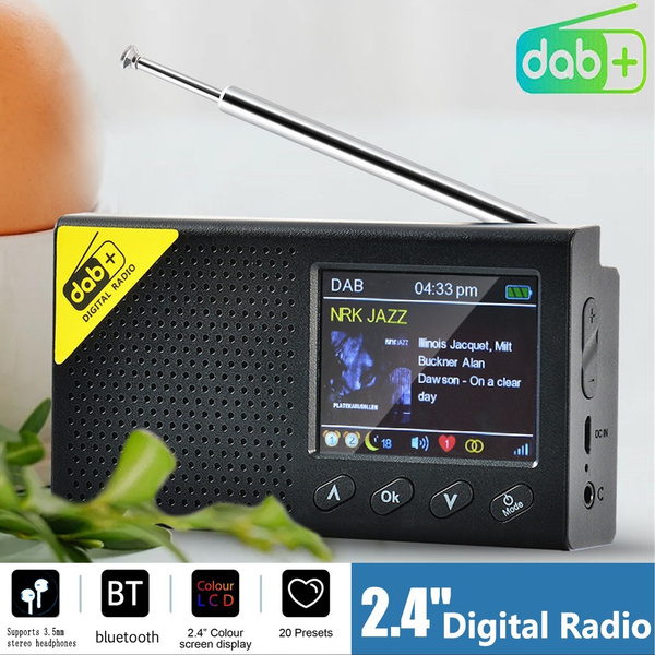 Portable DAB/DAB Digital Radio with USB Charging Full Band Bluetooth FM ...