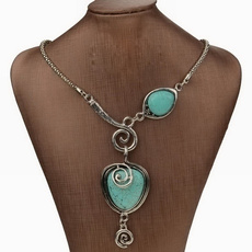 Heart, Turquoise, Jewelry, Chain