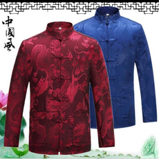 kungfusuit, Shirt, chinesestyletangsuitformen, Long Sleeve