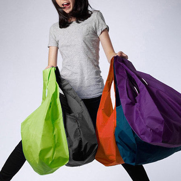 Eco Shopping Waterproof Shoulder Bag Tote Handbag Folding Reusable Bag 