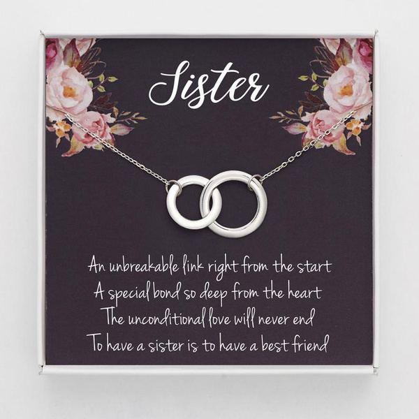 Sister Necklace, Christmas Gift For My Sister, Sister Birthday Gift, Gift  For Sister From Sister, Sister Gifts