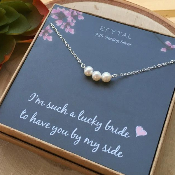 Sterling Silver & CZ Necklace - Thank You For Being My Bridesmaid - The  Perfect Keepsake Gift