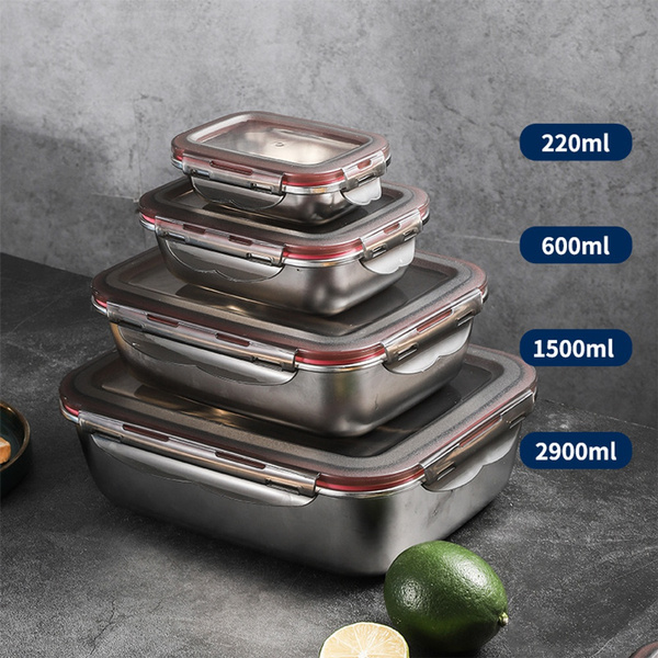 304 Stainless Steel Lunch Box Japanese Portable Fresh-keeping Box Lunch