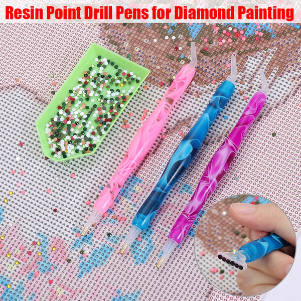 5D Nail Art Resin Diamond Painting Pen Resin Point Drill Pens Cross Stitch  Embroidery DIY Craft