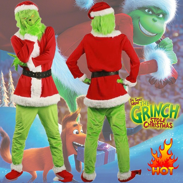 The Grinch 2022 Christmas Outfit 2022 New Fashion Movie How The Grinch Stole Christmas Grinch Cosplay Costume（  Adult & Kid ） | Wish