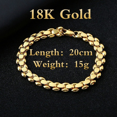 Charm Bracelet, 8MM, Fashion Accessory, 18k gold
