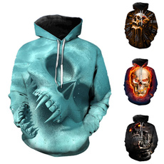 3D hoodies, Fashion, skull, skullprint