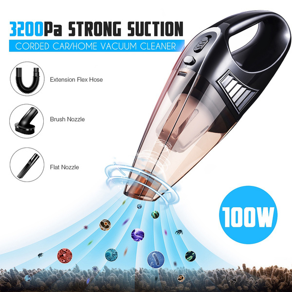3In1 Portable Car Vacuums, Waterproof Auto Dust Collector, Handheld