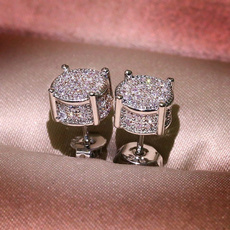 Sterling, Sapphire, Stud Earring, wedding earrings