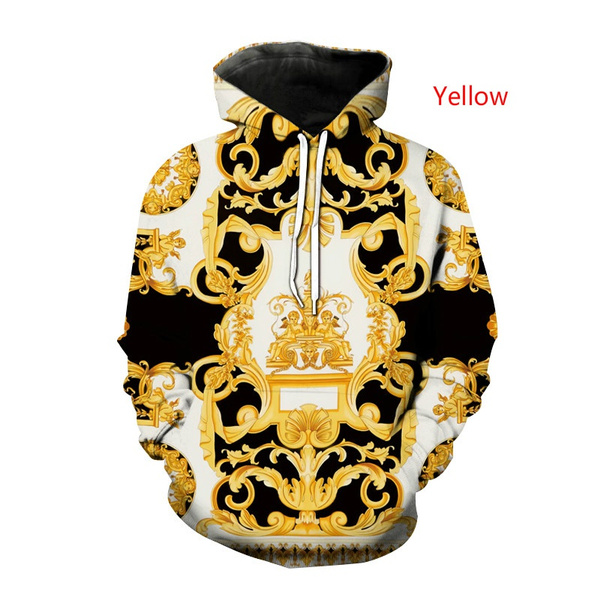 New Fashion Hoodies Baroque Style 3D Printed Sweatshirts Men Women