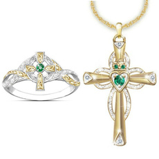 Set, Jewelry, Cross, Necklaces For Women