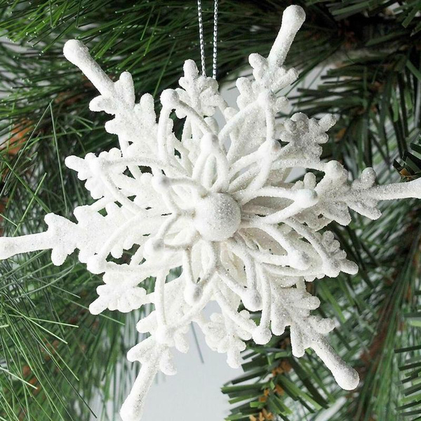 White Christmas Snowflake Decorations Christmas Tree Snow Flake
