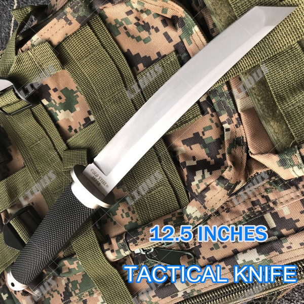 12.5 INCH JAPAN SAMURAI TANTO Fixed Blade Tactical Knife Outdoor ...
