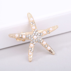 diamondhairpin, Star, starfishdiamondhairpin, starfish