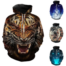 Hip Hop, 3D hoodies, Fashion, Animal