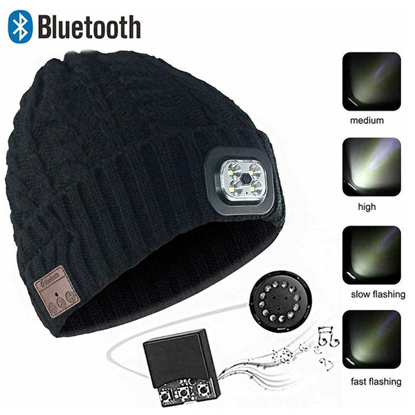 Bonnet avec bluetooth et LED