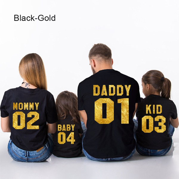 DADDY MOMMY KID BABY Family T Shirts 