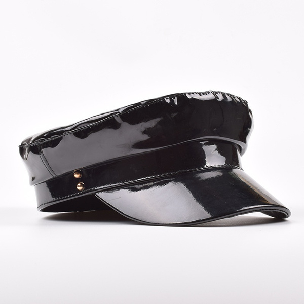 leather breton cap